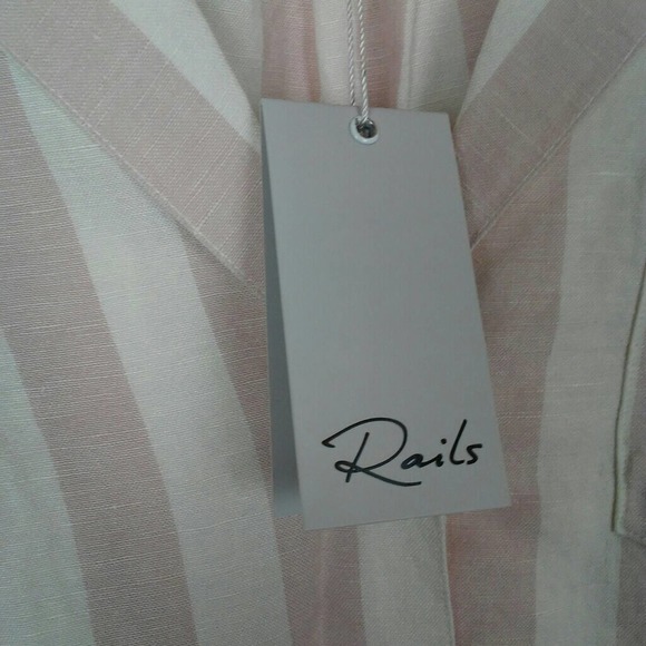 Rails Zuma Petal Striped Button Down Top Size L - Picture 7 of 8